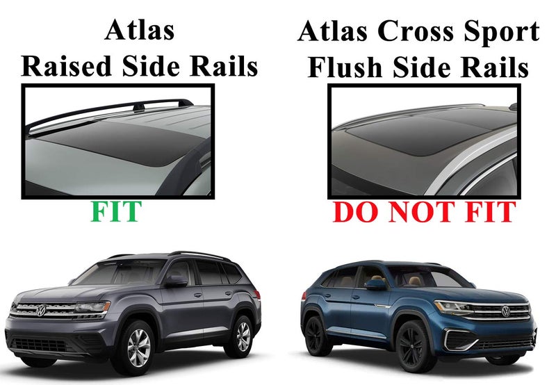 BrightLines Roof Rack Crossbars Compatible with 2017 2018 2019 2020 2021 2022 2023 2024 2025 Volkswagen Atlas - Image 2